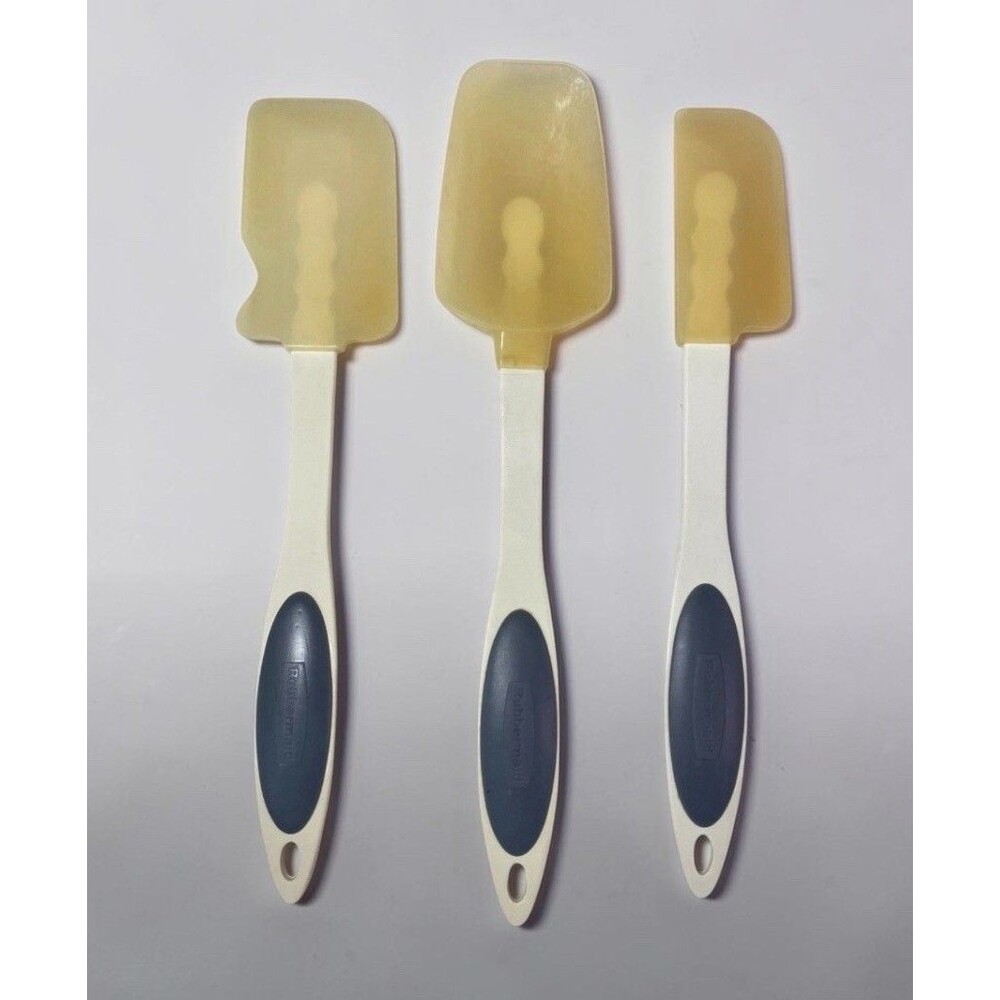 Vintage Rubbermaid High Heat Spatula Scraper Set of 3 MCM USA Kitchen Utensils